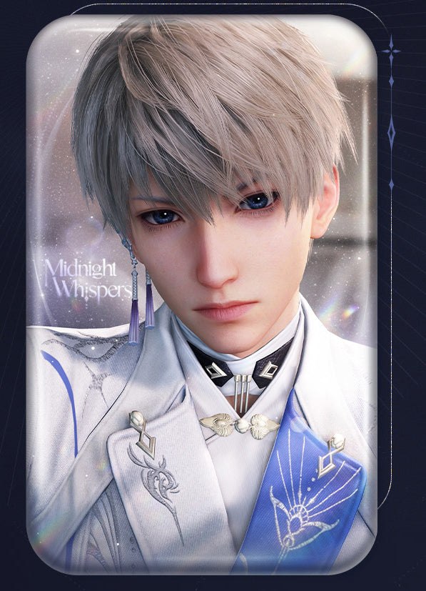 Love and Deepspace Xavier Lumiere Midnight Whisper Square Can Badge