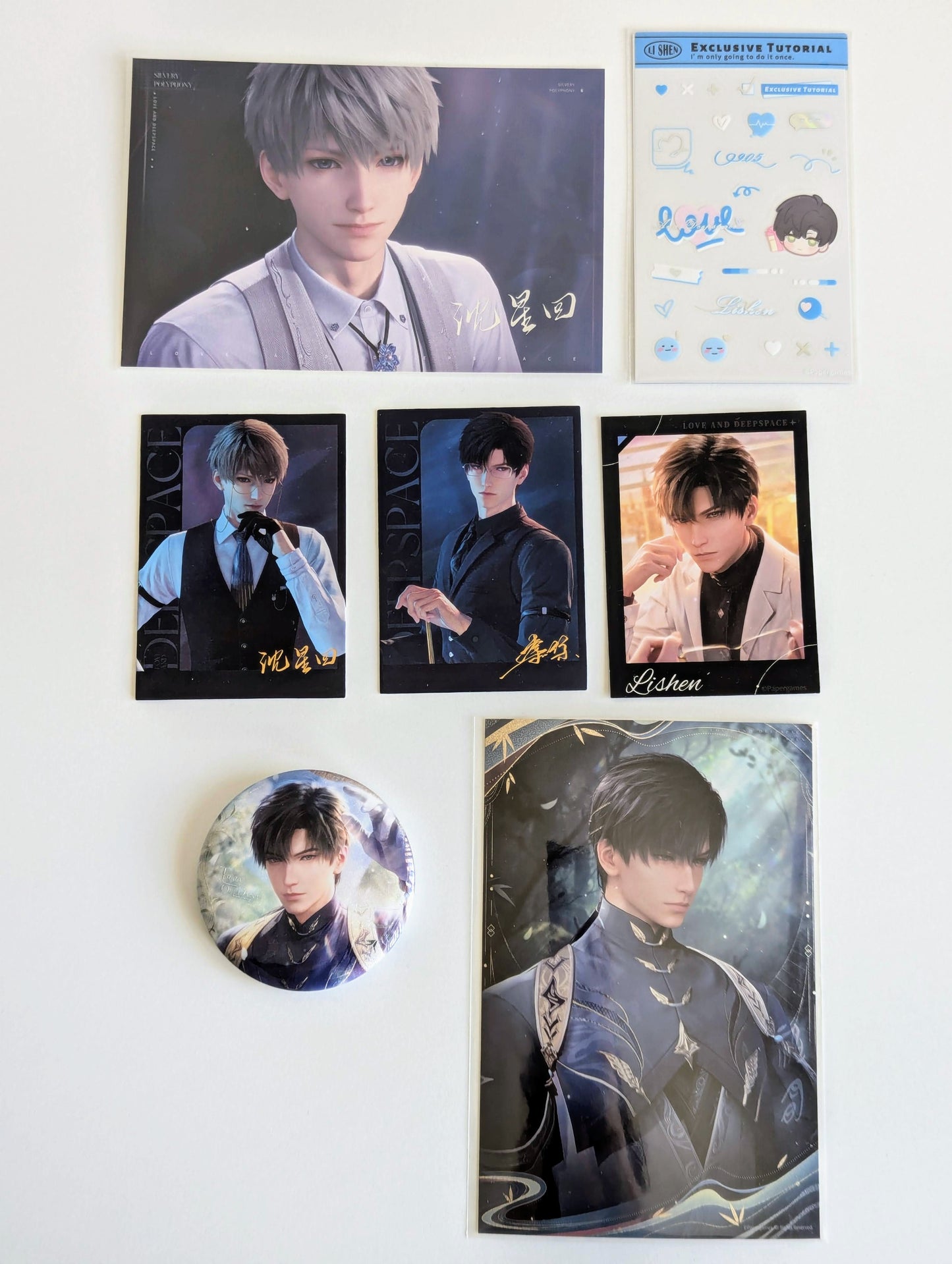 Love and Deepspace Zayne Xavier Assorted Merch Set of 7