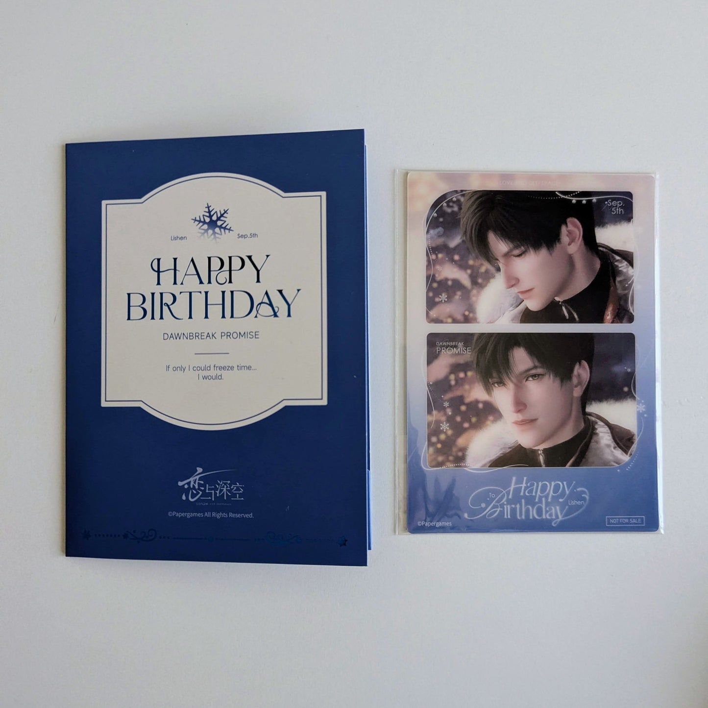 Love and Deepspace Zayne Birthday 2025 Photo Cards
