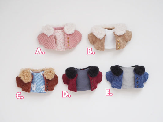Velvet Jacket Set (Jacket+T-shirt) for 10cm Plush