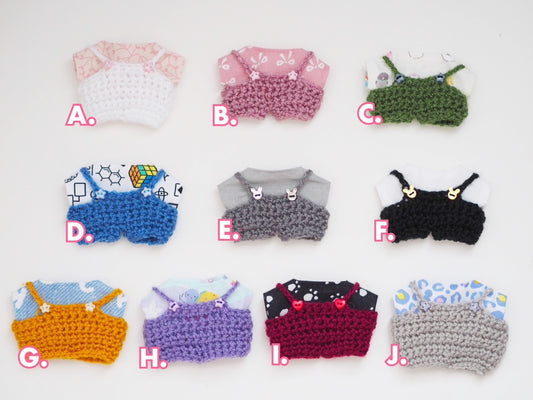 Knitted Pants Set (Shirt+Pants) for 10cm 11cm Plush Niji Puppet