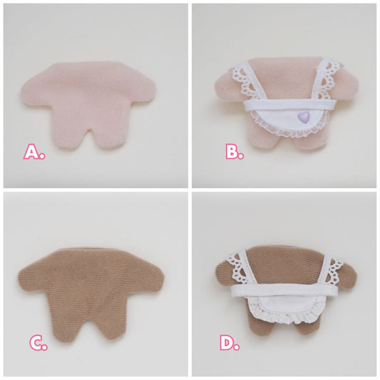 Body Suit + Apron for 10cm Nui Plush Clothes