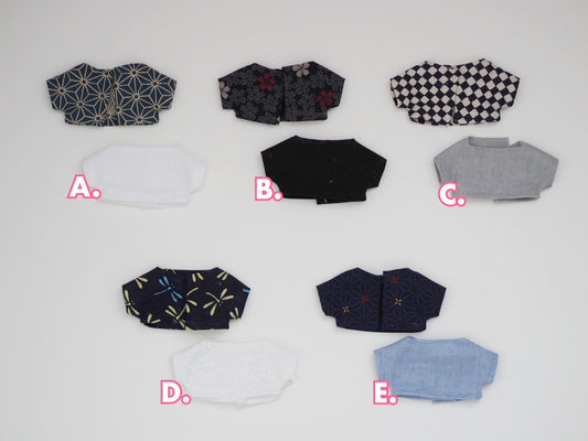 Haori Set (Haori + T-Shirt) for 10cm Plush Doll