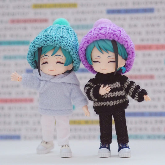 Hand Knit Strip Sweaters