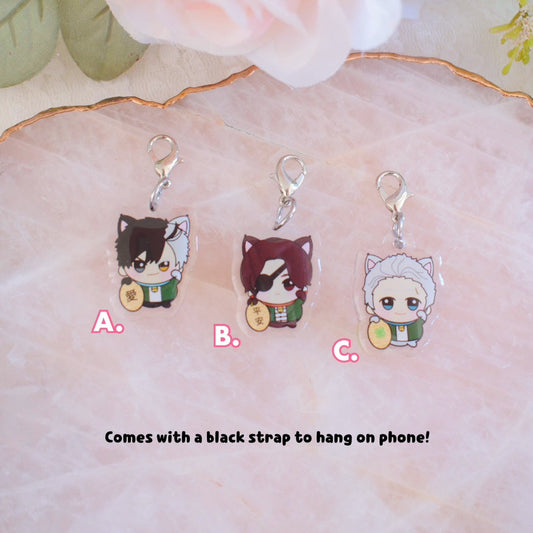 Wind Anime Fan Art Phone Strap Charm