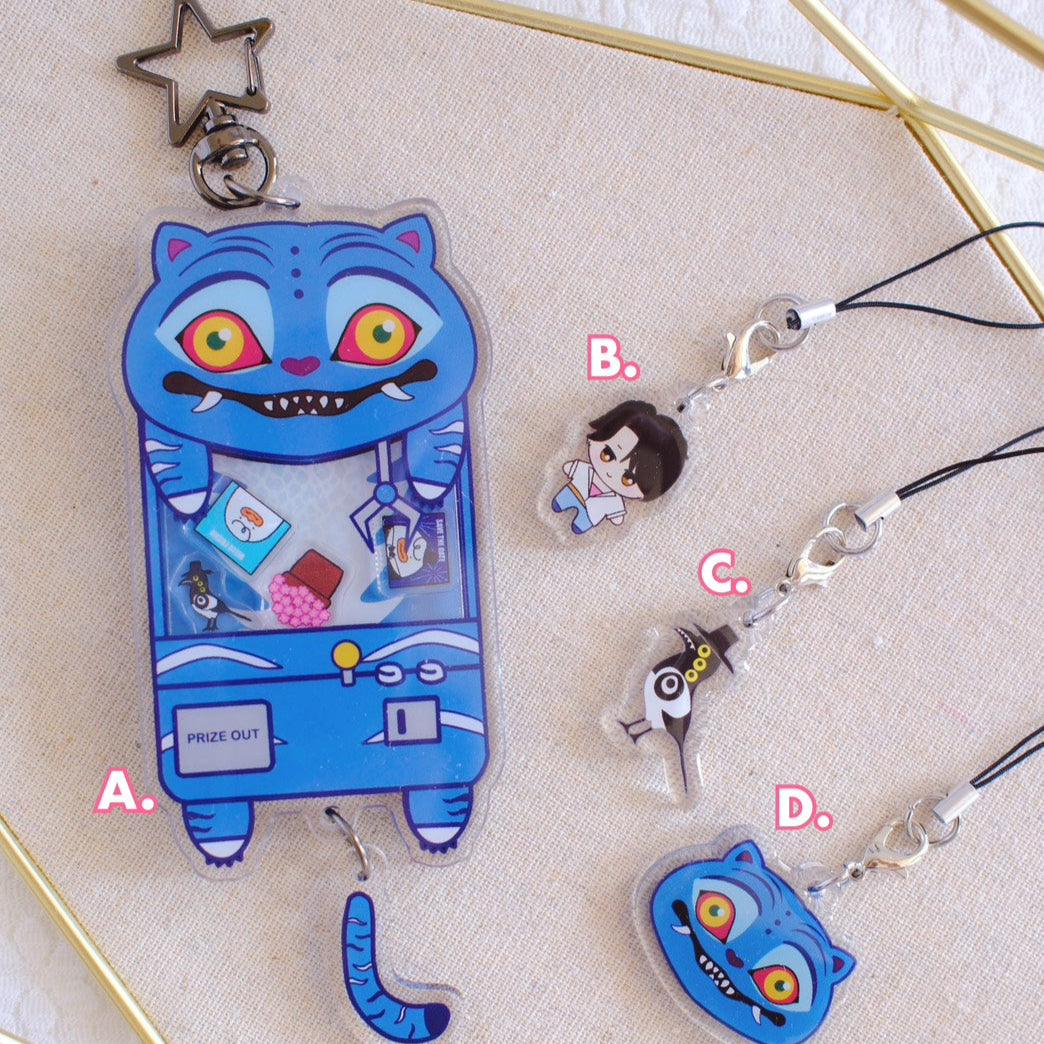 Kpop Derpy Tiger Fan Art Keychain Patch Stickers