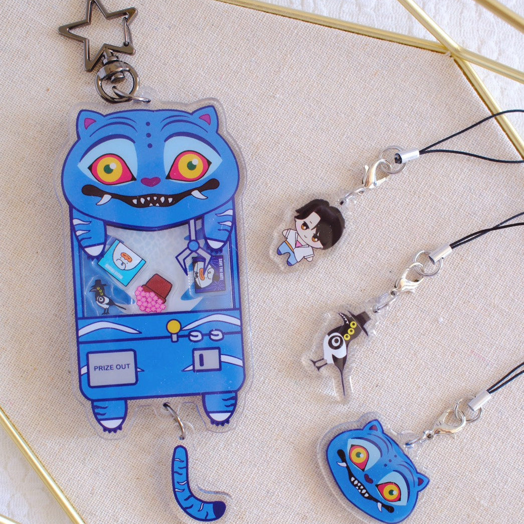 Kpop Derpy Tiger Fan Art Keychain Patch Stickers