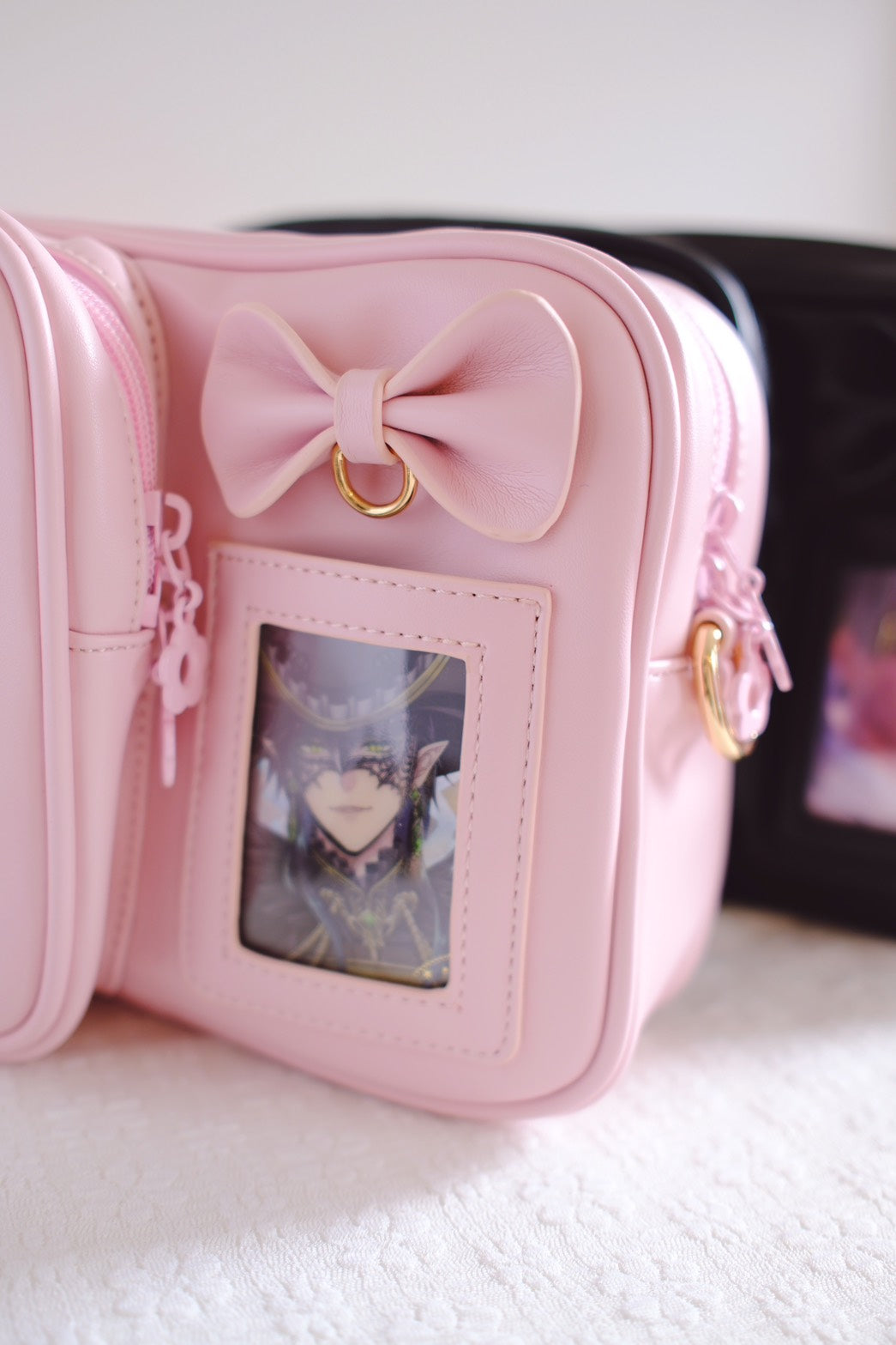 Crossbody Ita Bag with Plushie Display Window and Pin Board