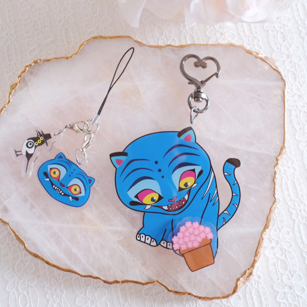 Kpop Derpy Tiger Fan Art Spinner Keychains