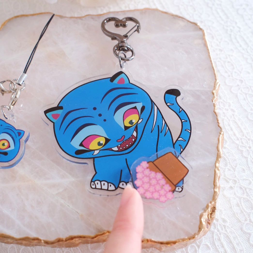 Kpop Derpy Tiger Fan Art Spinner Keychains