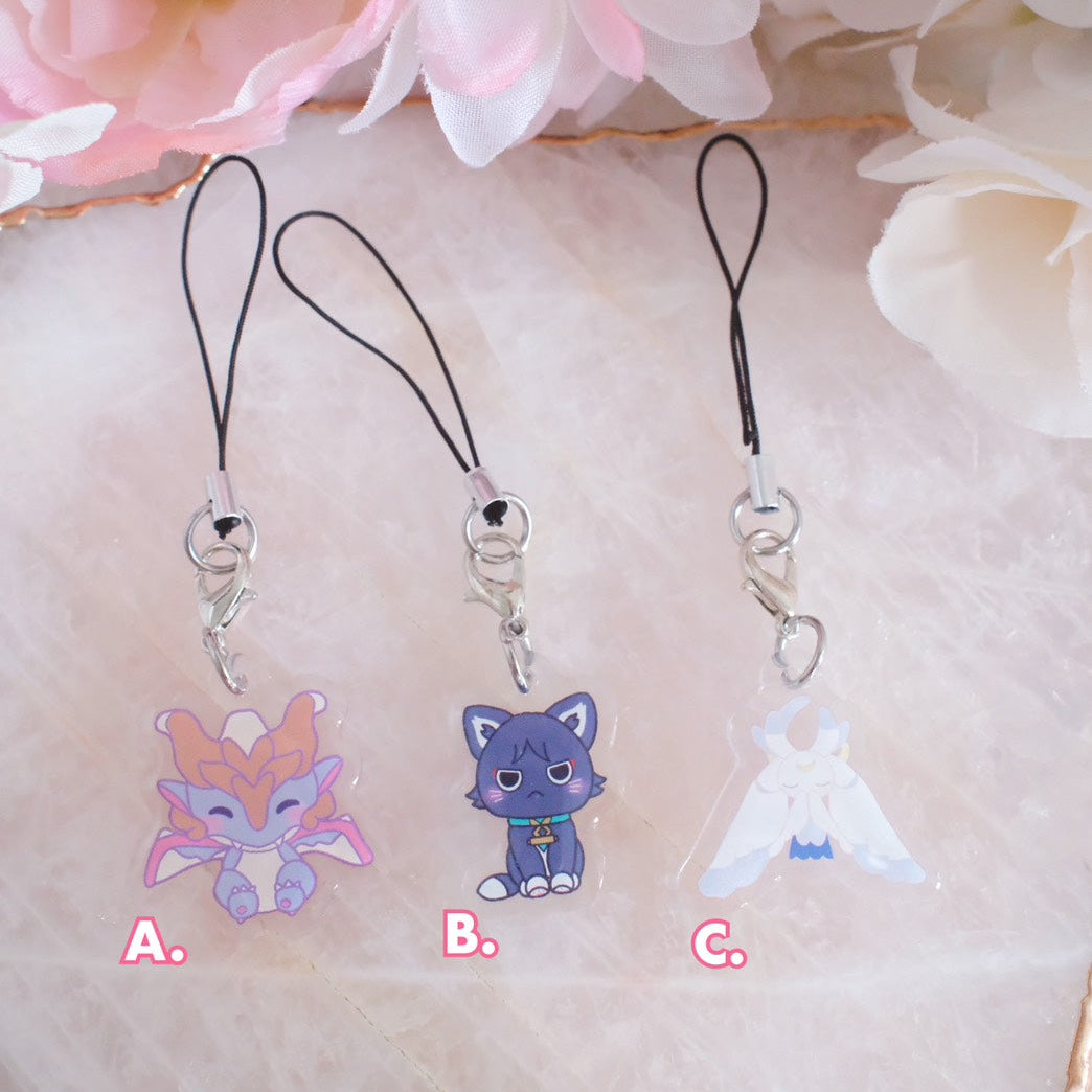 Genshin Fan Art Keychain & Phone Charm Collection