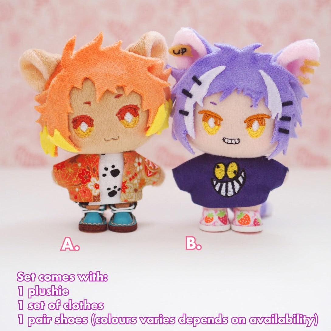 Handmade 10cm Plushie Set (Plushie + Clothes + Shoes Set) - Moko's Boutique