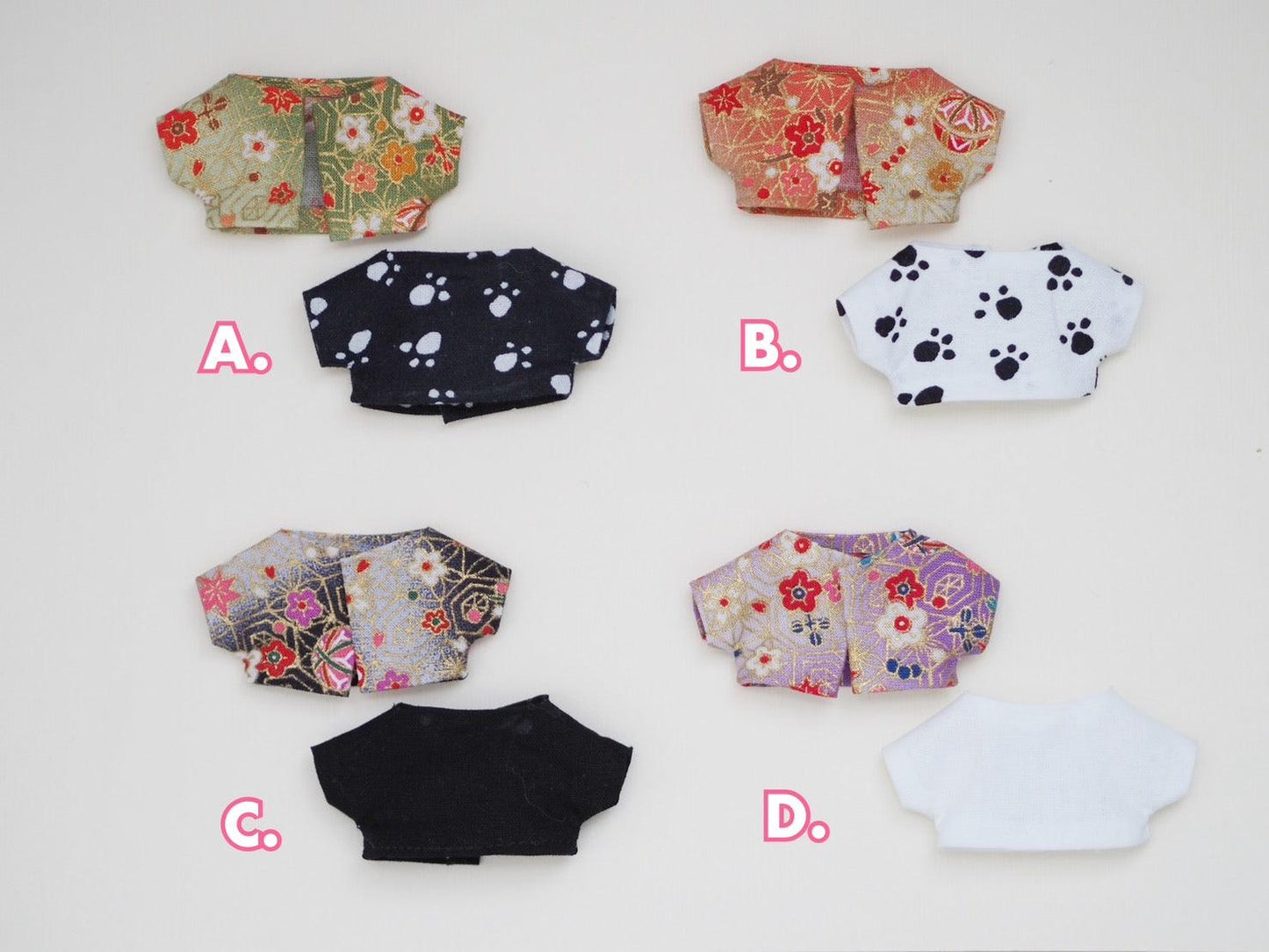 Haori + T-Shirt Sets for 10cm Plushie - Moko's Boutique