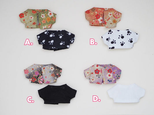 Haori + T-Shirt Sets for 10cm Plushie - Moko's Boutique