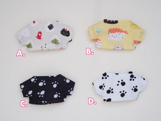 T-Shirts for 10cm Plushie - Moko's Boutique
