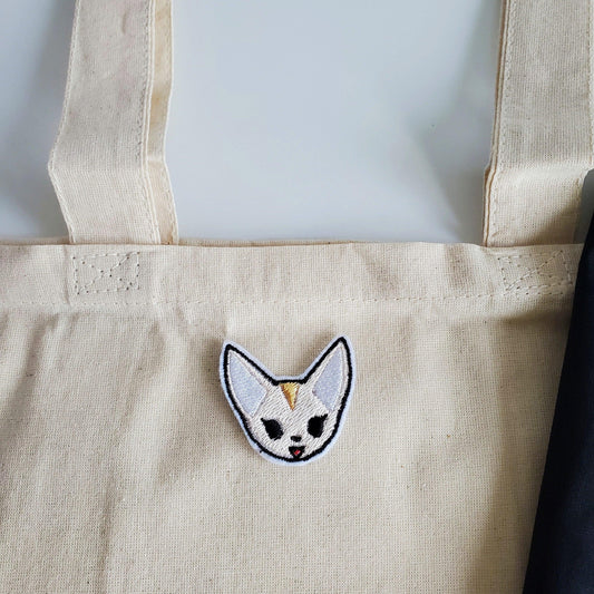 Aggretsuko Fenneko Embroidery Anime Tote Bags + Patches - Moko's Boutique