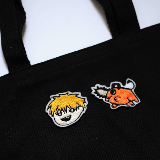 Chainsaw Man Embroidery Totes Bags and Iron on Patches - Moko's Boutique