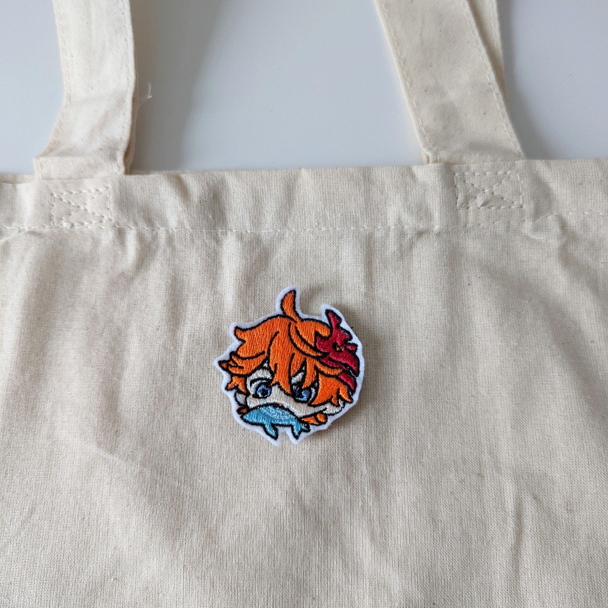 Genshin Impact Characters Embroidery Tote Bags - Childe Zhongli Xiao - Moko's Boutique