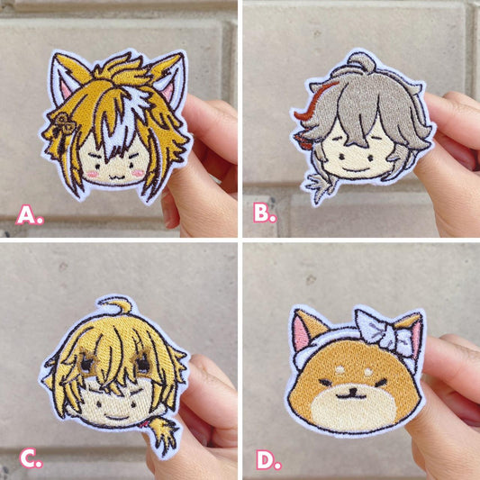 Genshin Impact Characters Iron On Pins & Patches - Moko's Boutique
