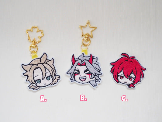 Genshin Impact Characters Keychains & Patches - Albedo Itto Diluc - Moko's Boutique