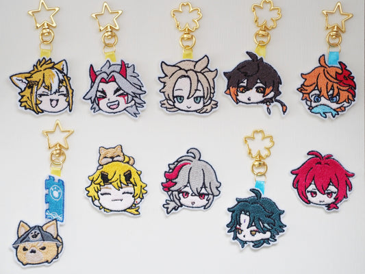 Genshin Impact Characters Keychains & Patches - Albedo Itto Diluc - Moko's Boutique