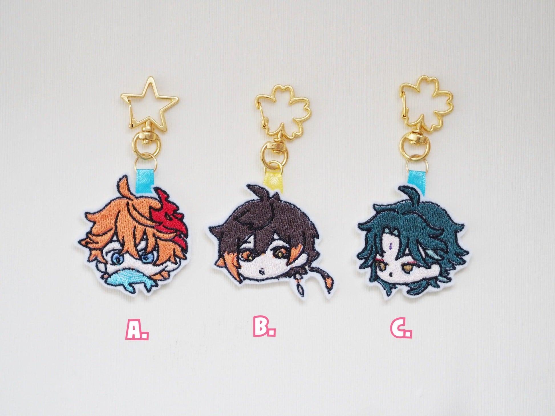 Genshin Impact Characters Keychains & Patches - Childe Zhongli Xiao - Moko's Boutique