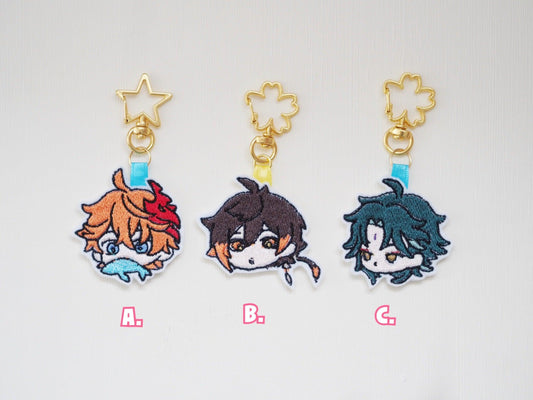 Genshin Impact Characters Keychains & Patches - Childe Zhongli Xiao - Moko's Boutique