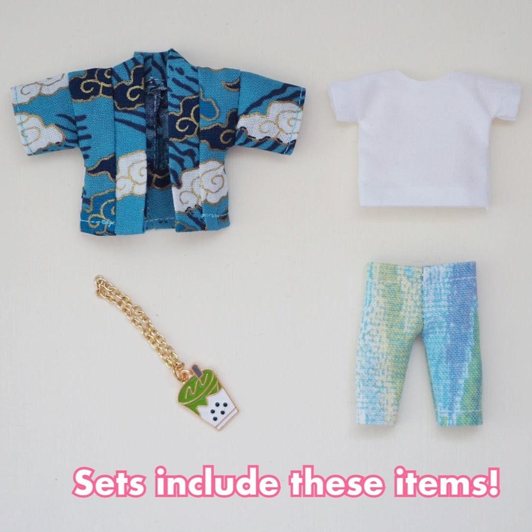 Japanese Haori Set with Charms - Moko's Boutique