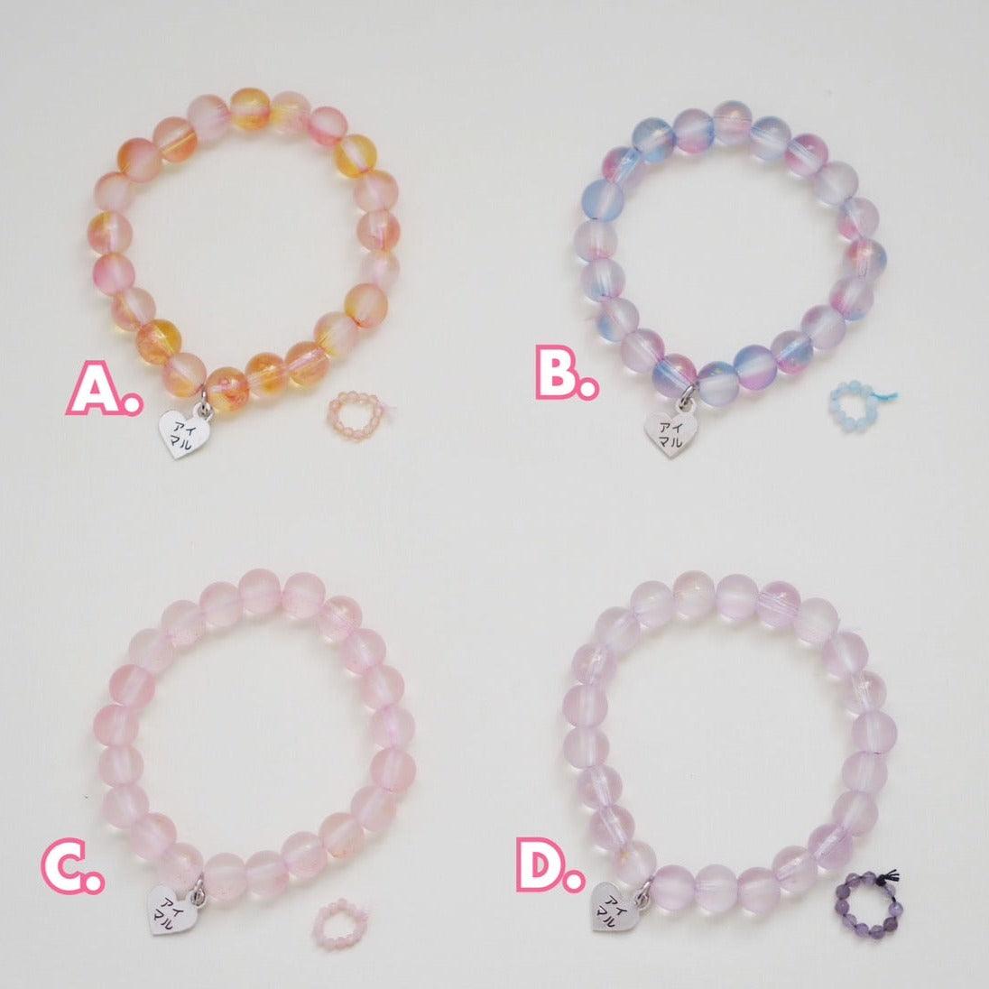 Maru Matching Beaded Bracelets Set for Dolls and Owners - Matte Color - Moko's Boutique