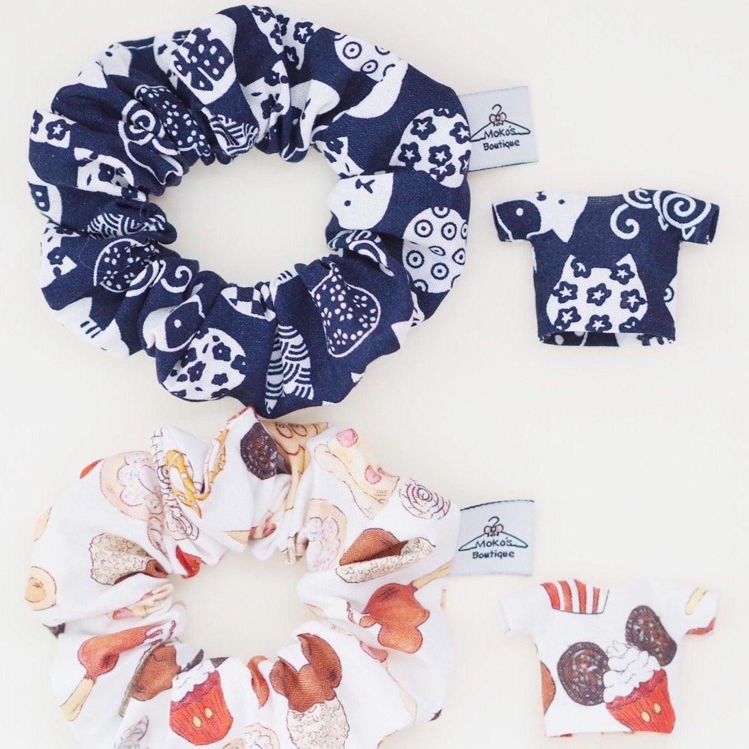 Matching Scrunchies and T-shirt Sets for Dolls and Owners - Moko's Boutique