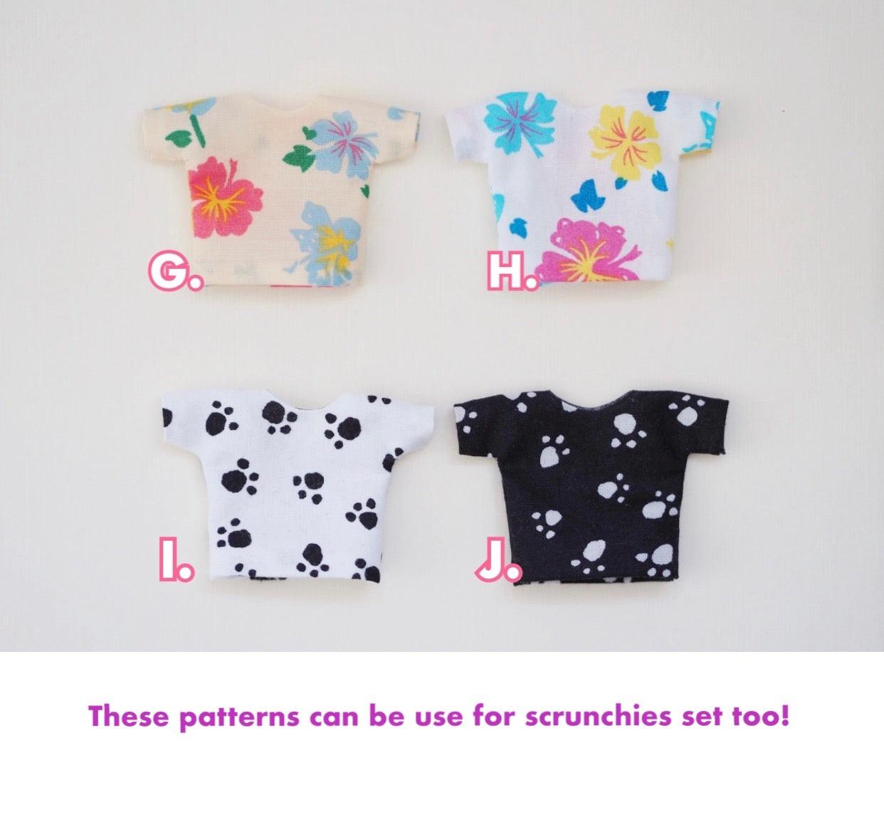 Matching Scrunchies and T-shirt Sets for Dolls and Owners - Moko's Boutique