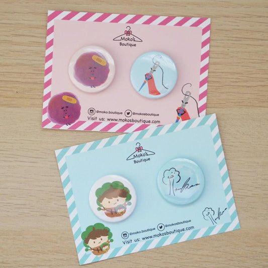 Moya Kun + Needle Kun Pin Set - Moko's Boutique