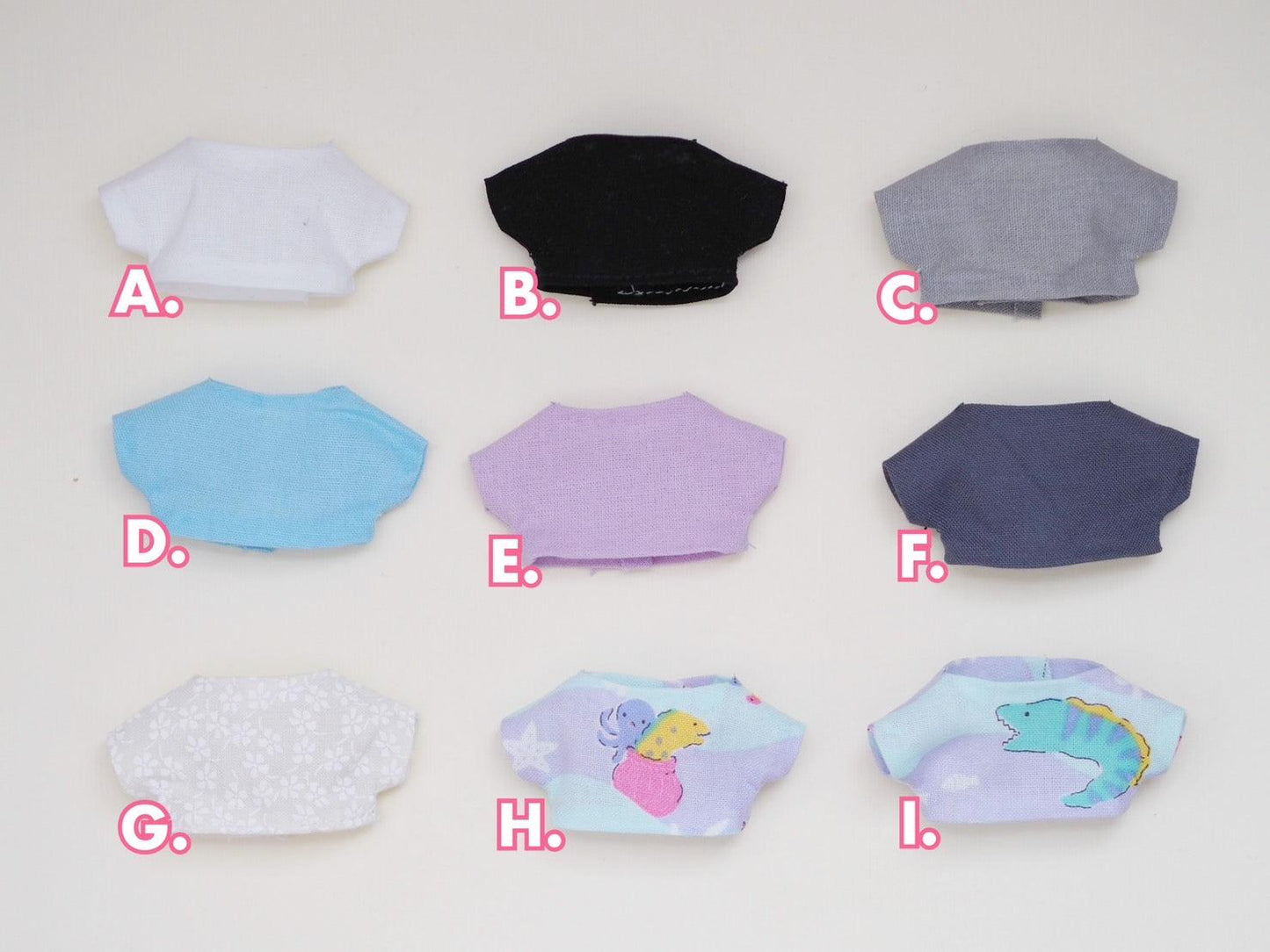 Shirts for 10 cm Nui Plush - Moko's Boutique