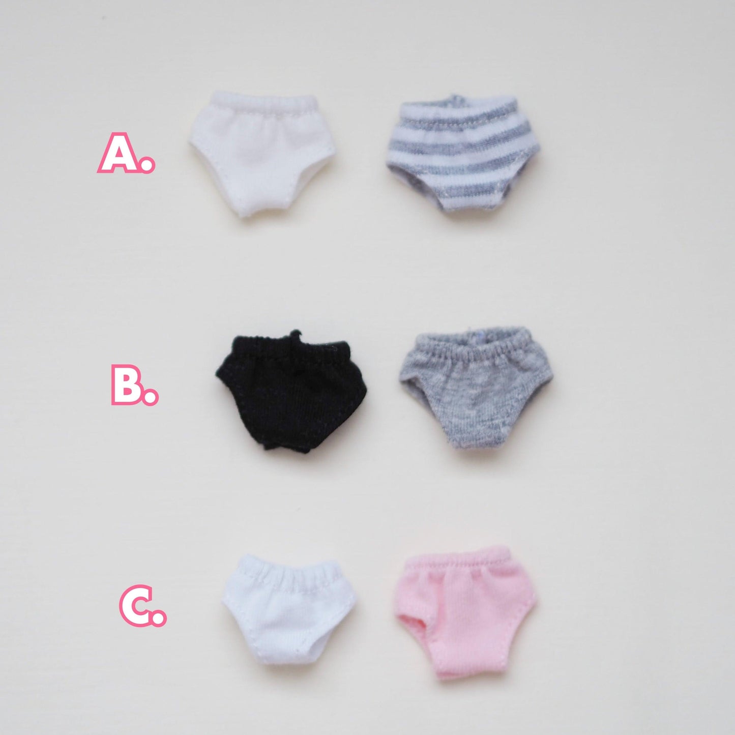 Underwear Sets for Nendoroid Dolls and Obitsu 11 - Moko's Boutique