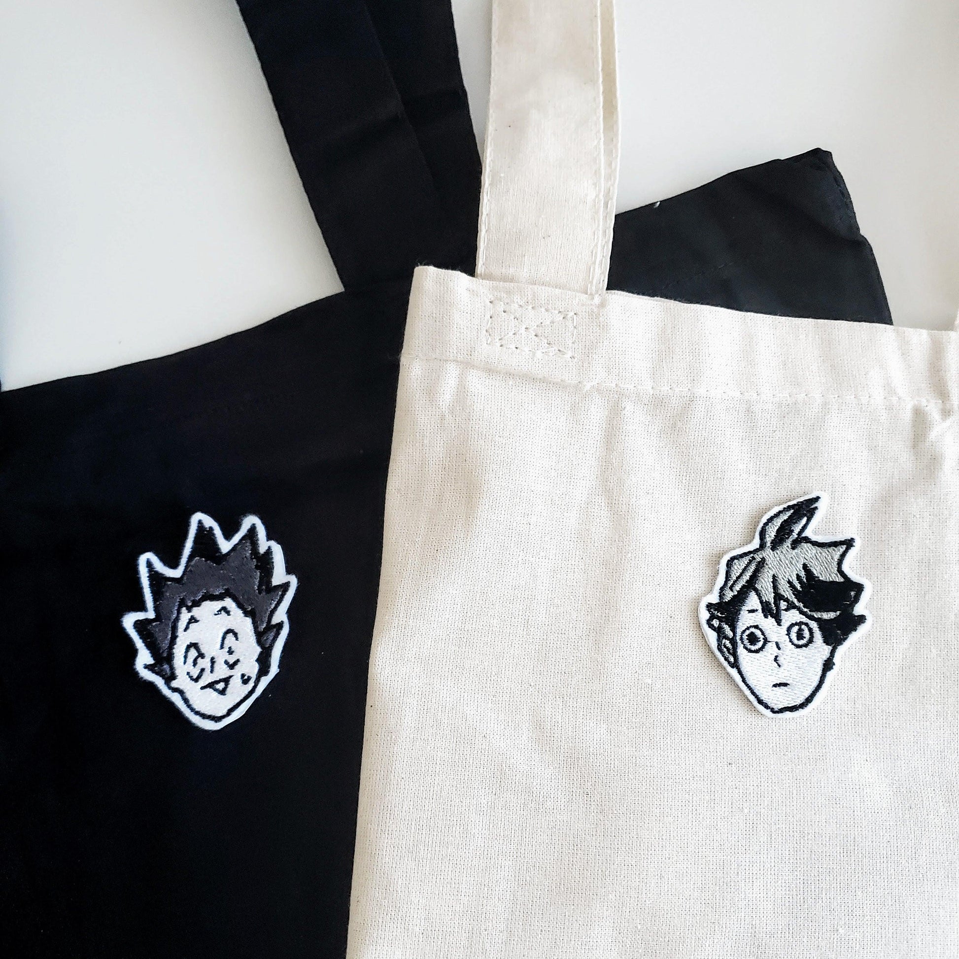 Haikyuu Character Heads Embroidery Totes Bags - Moko's Boutique