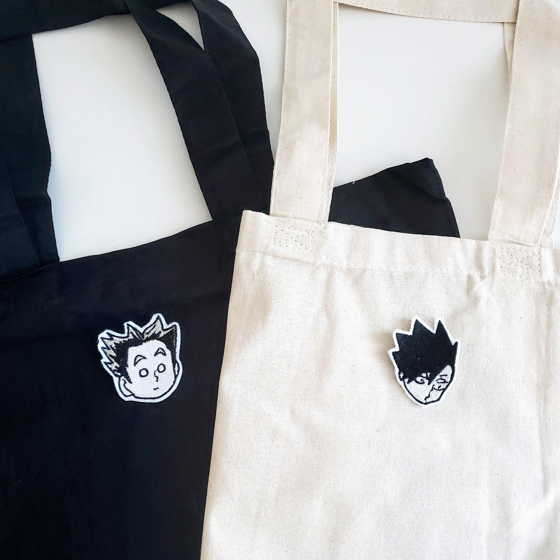 Haikyuu Character Heads Embroidery Totes Bags - Moko's Boutique