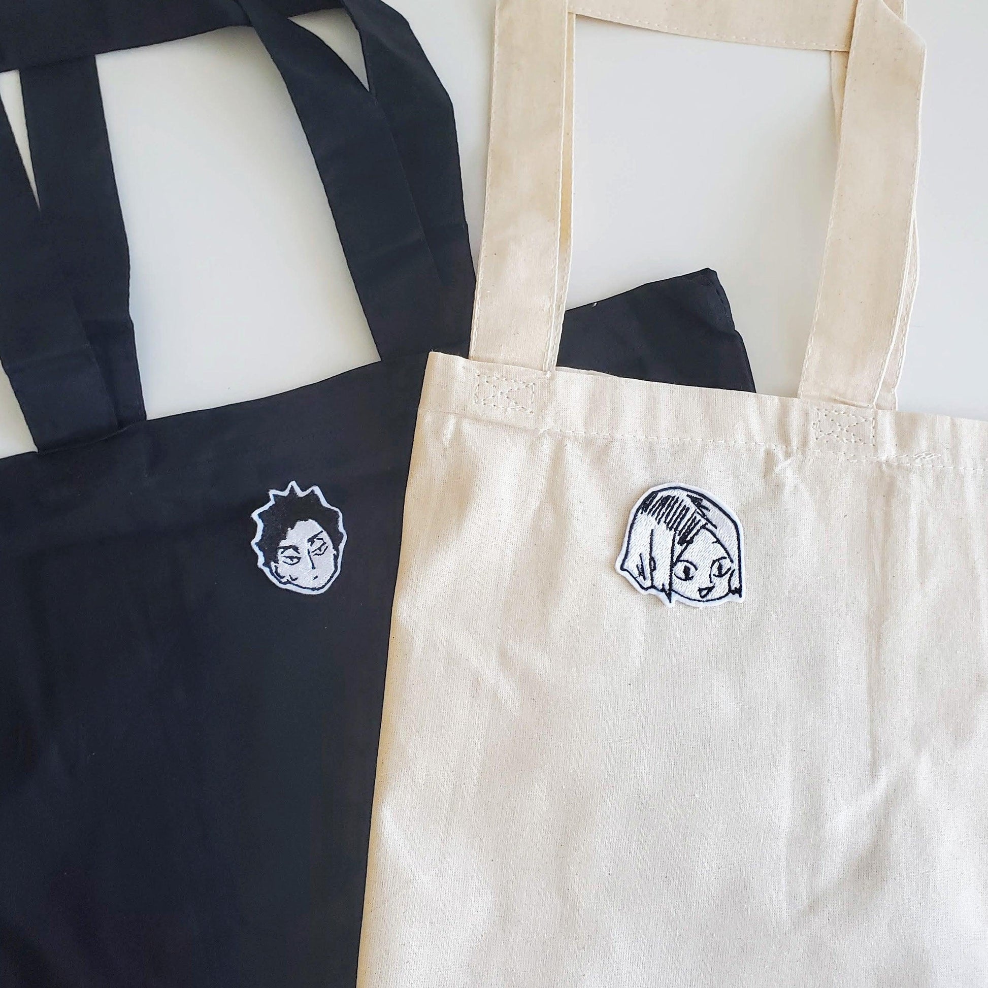 Haikyuu Character Heads Embroidery Totes Bags - Moko's Boutique