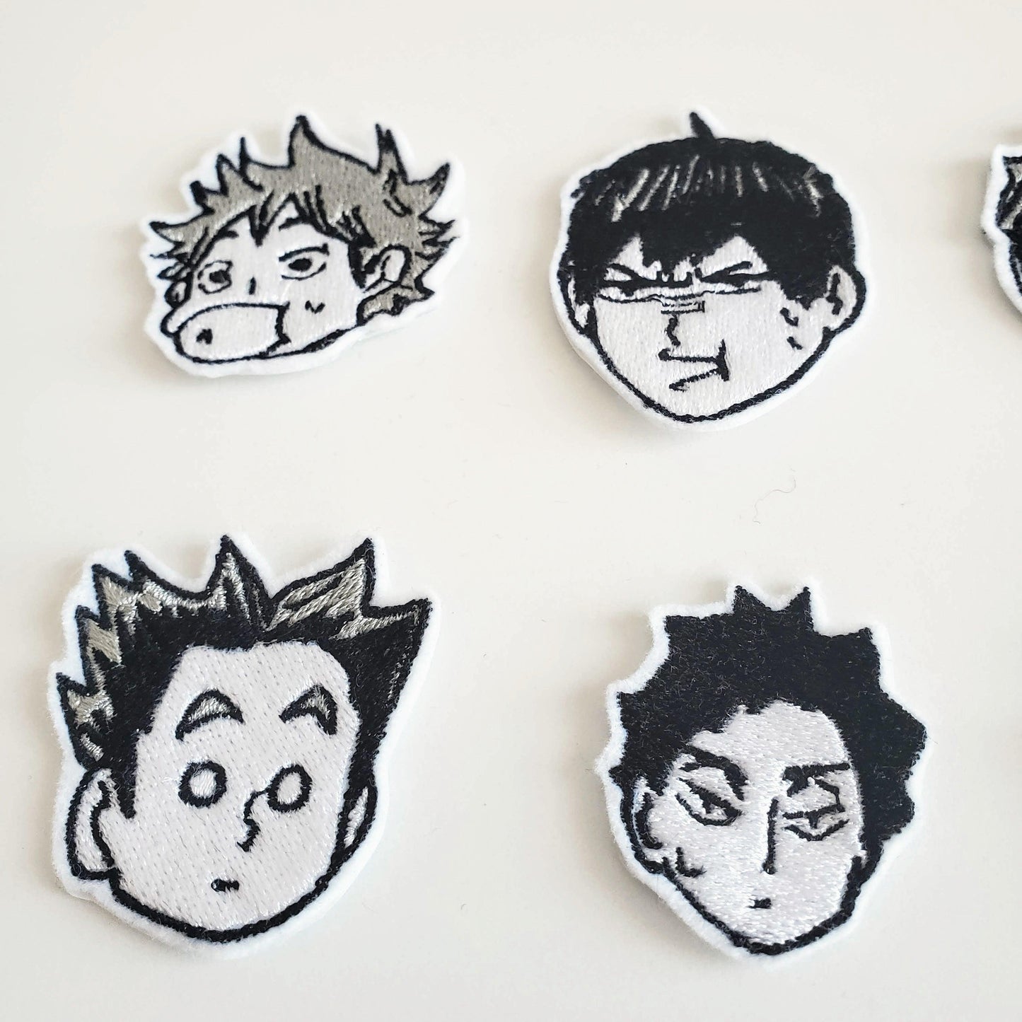 Haikyuu Character Heads Iron On Pins & Patches - Moko's Boutique