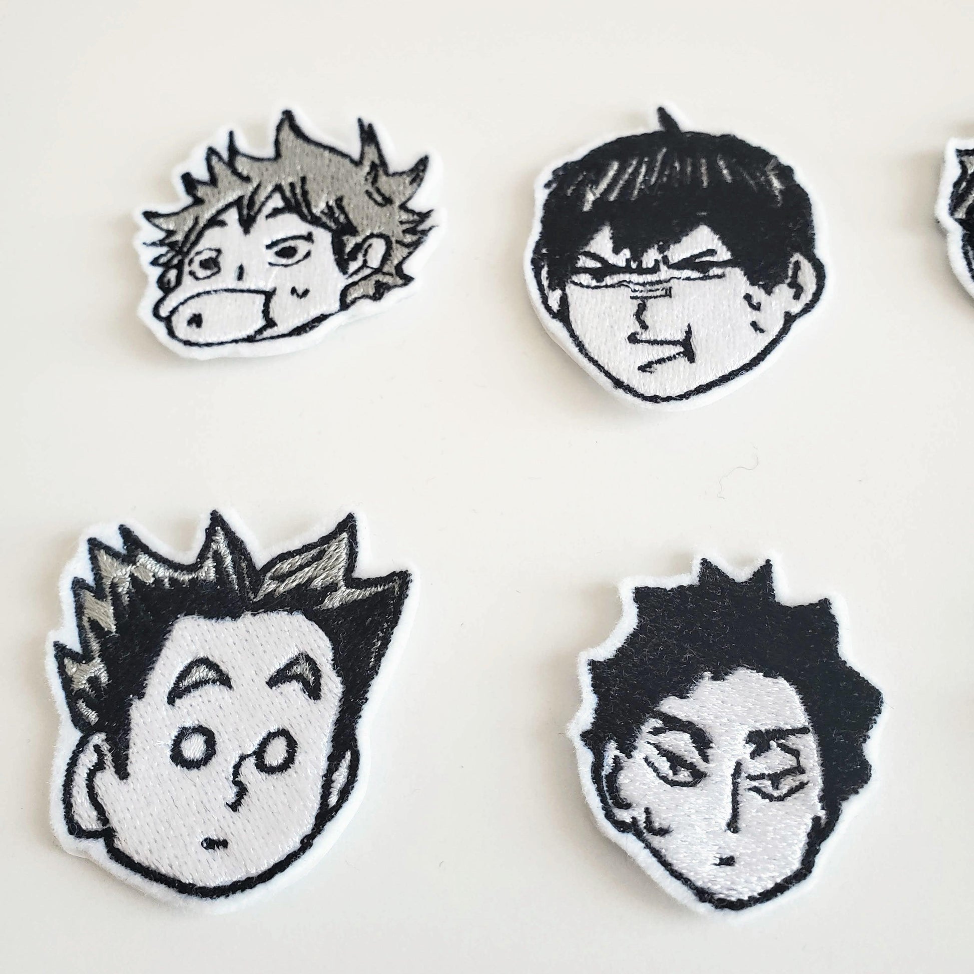 Haikyuu Character Heads Iron On Pins & Patches - Moko's Boutique