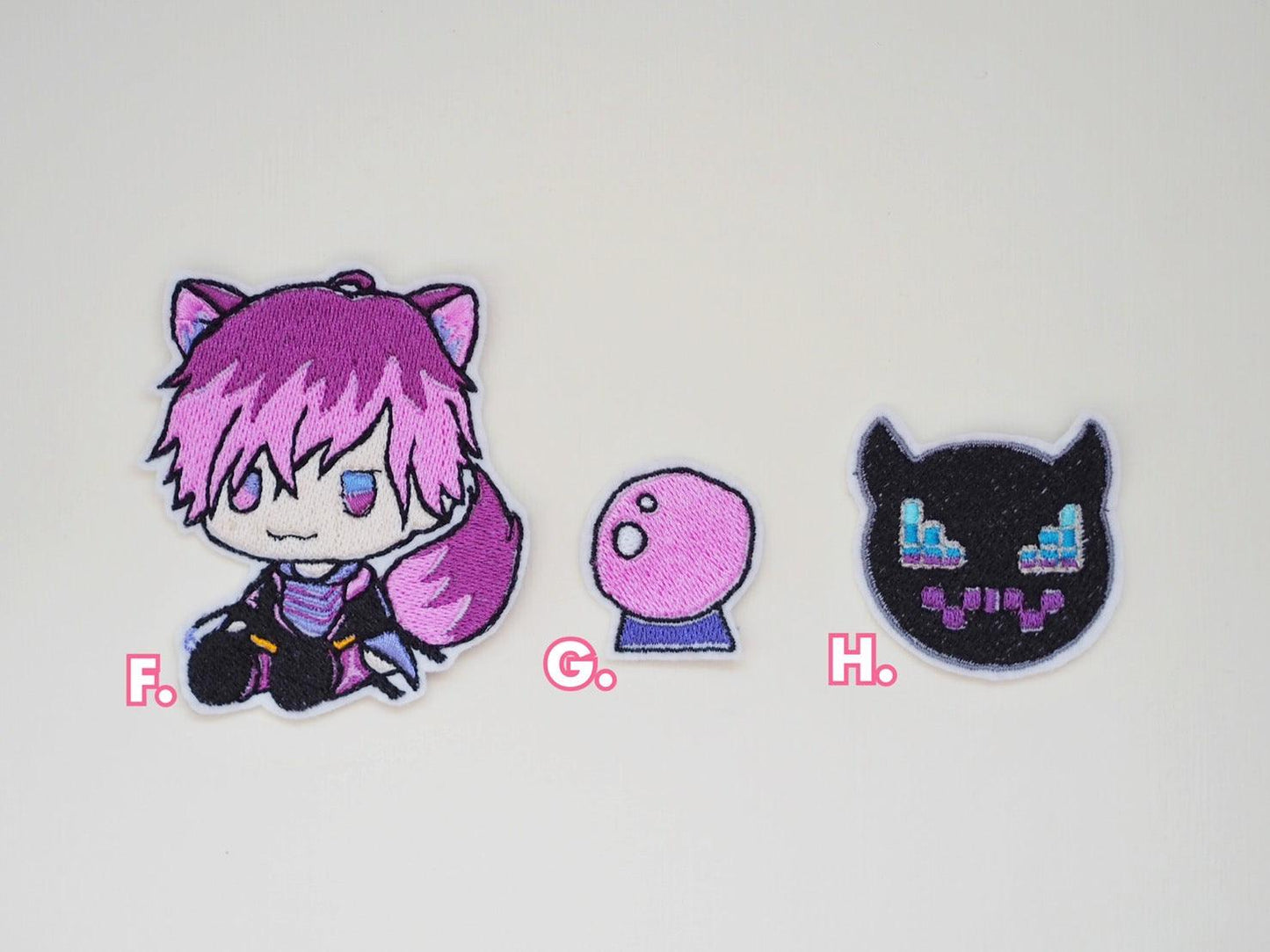 Vtuber Nijisanji Noctyx Embroidery Patch - Moko's Boutique