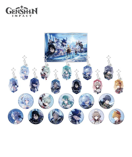 Genshin Impact Snezhnaya Everwinter Without Mercy Can Badge Keychain Preorder