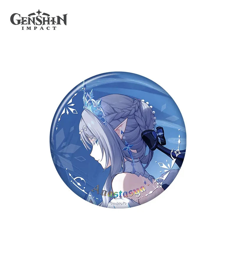 Genshin Impact Snezhnaya Everwinter Without Mercy Can Badge Keychain Preorder
