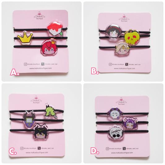 Twst Characters Fan Art Hair Tie Set