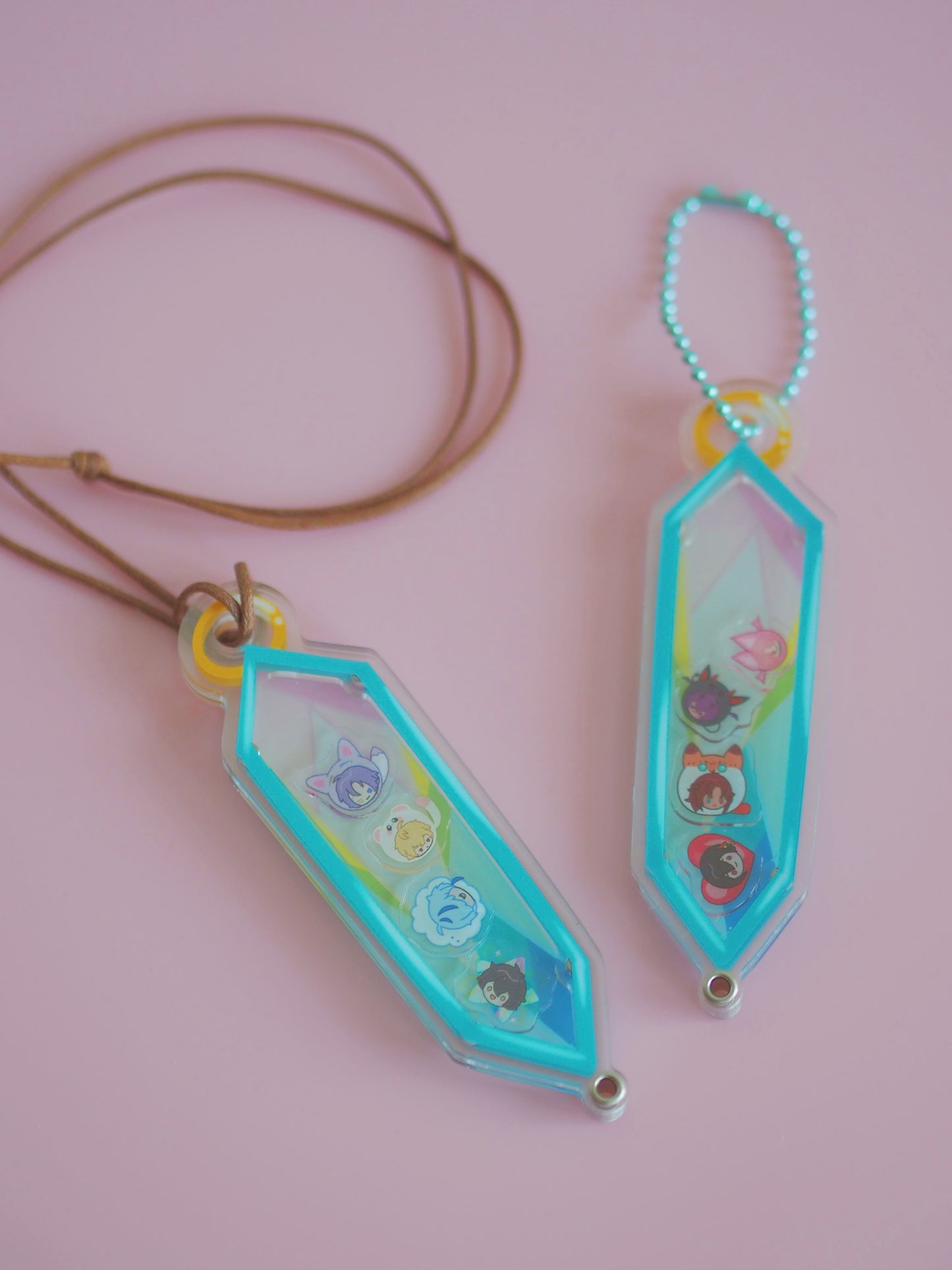 NU: Carnival Fan Art Keychain Necklace