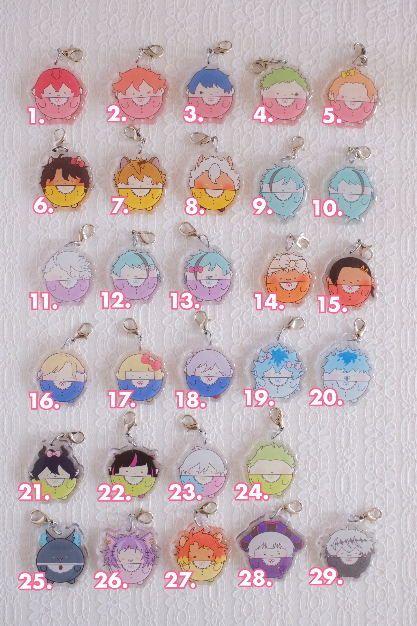 Twst Fan Art Calm Buddy Keychains