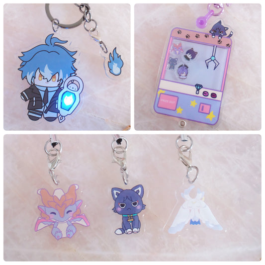 Genshin Fan Art Keychain & Phone Charm Collection