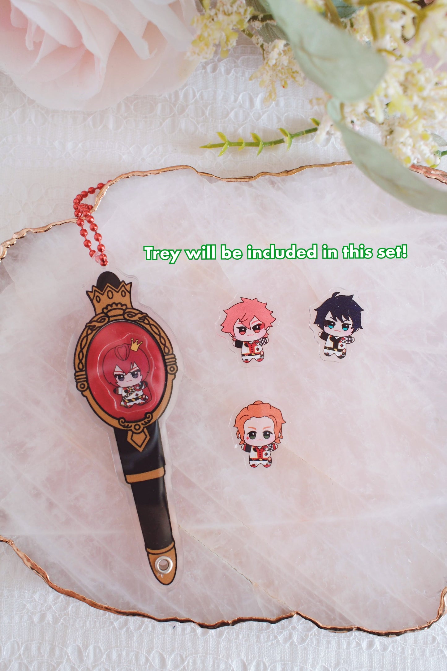 Twst Fan Art Magic Wand Shaker Keychains (7 Styles)