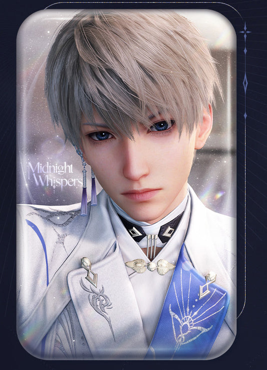 Love and Deepspace Xavier Lumiere Midnight Whisper Square Can Badge