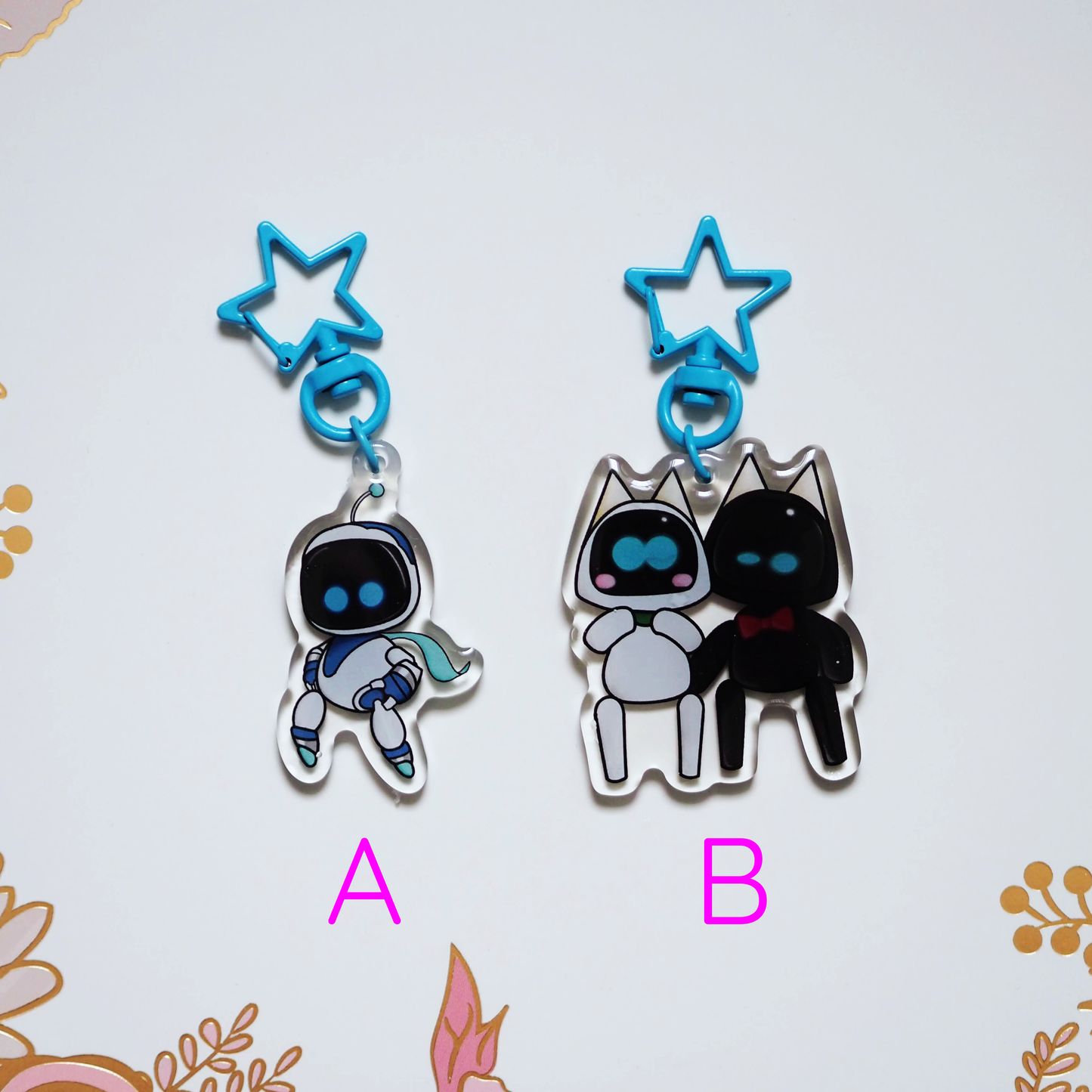 Astro Bot Fan Art Keychains