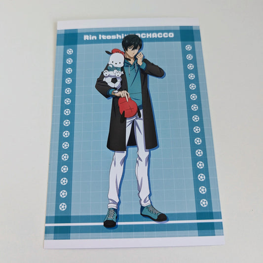 Blue Lock Sanrio Character Postcard Rin Itoshi × Pochakko